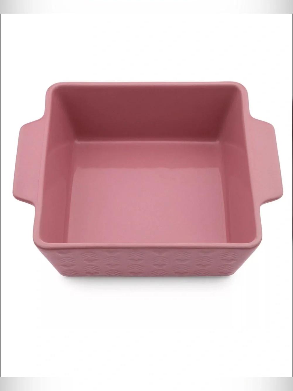 Mickey Mouse Stoneware Pink Ceramic Baking Dish Disney Homestead Collection